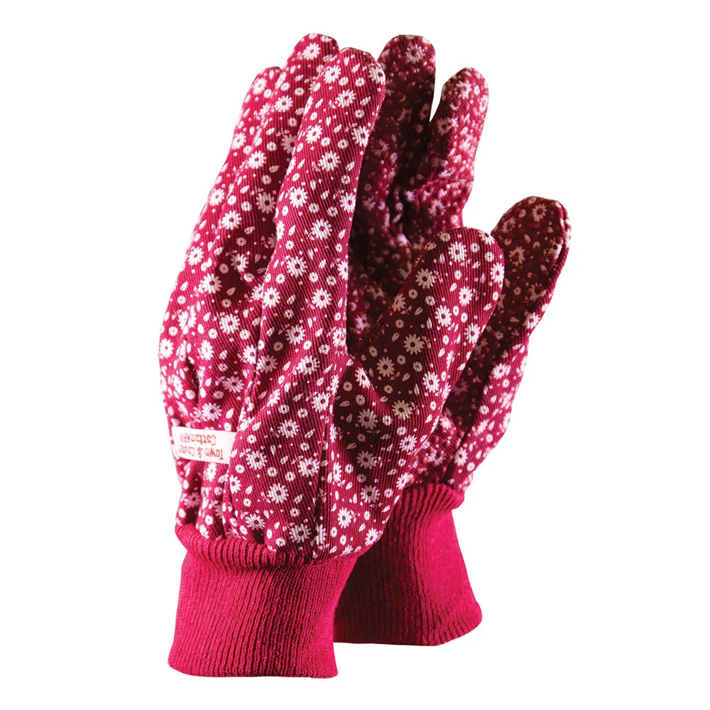 COTTON GRIP GLOVE RED (12)*NLA