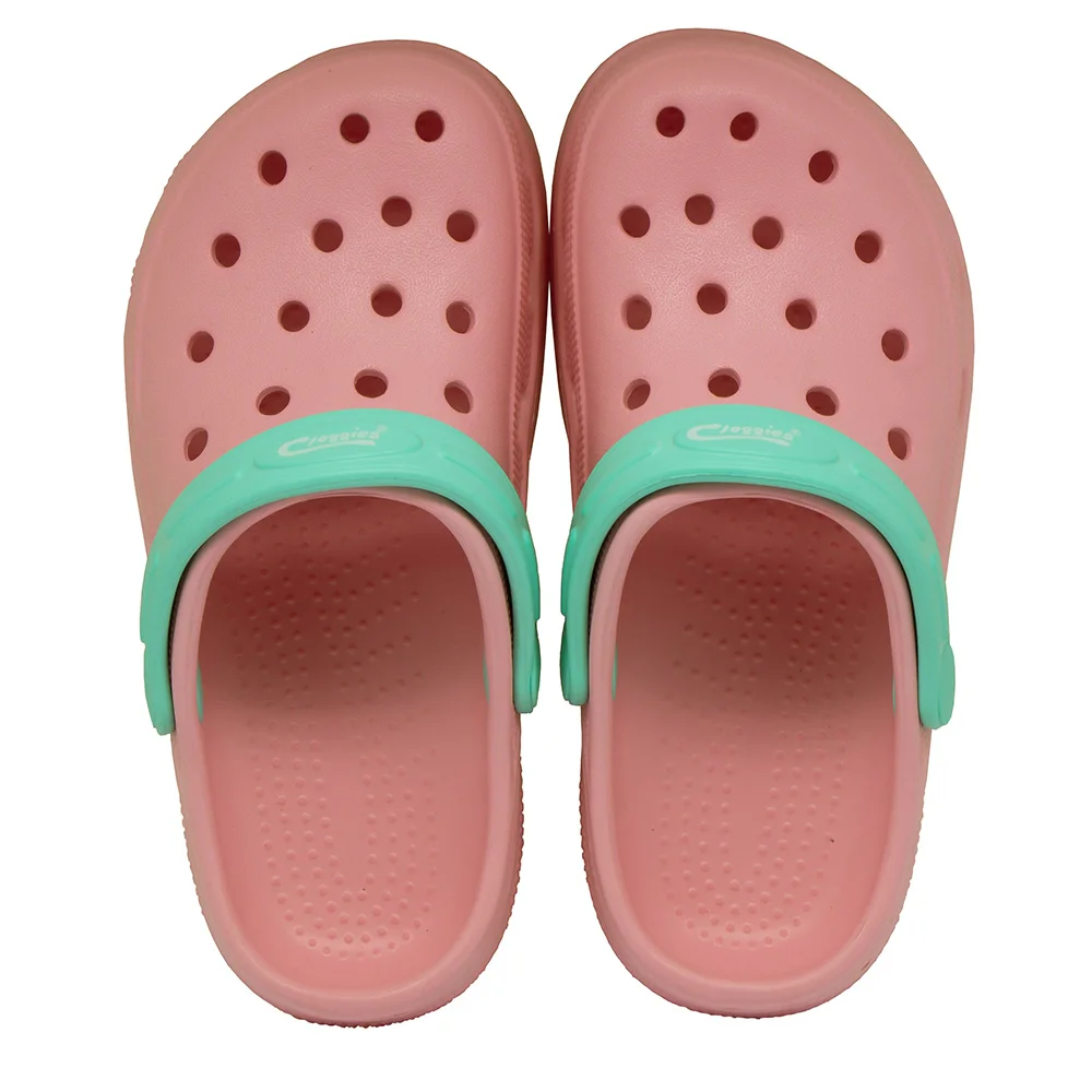 KIDS EVA CLOGGIES PINK&MINT SIZE 5